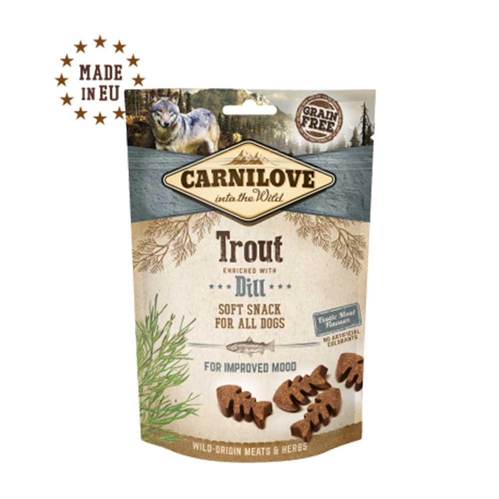 CARNILOVE Semi-Moist Dog Snack, Trout & Dill