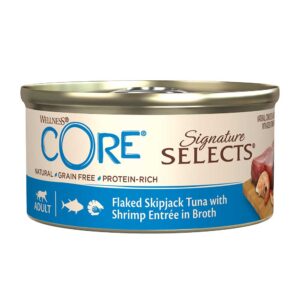 WELLNESS CORE Cat Flaked Tuna & Shrimp, 79g