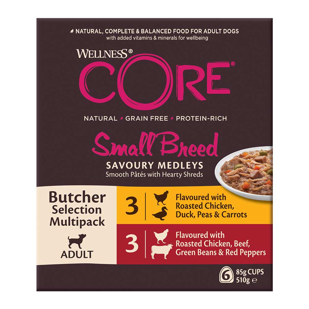 WELLNESS CORE Dog Small Breed Butcher Selection Patés, 6 Pack