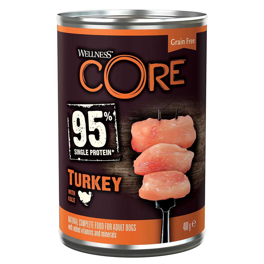 WELLNESS CORE Turkey & Kale Dog Food Can, 400g