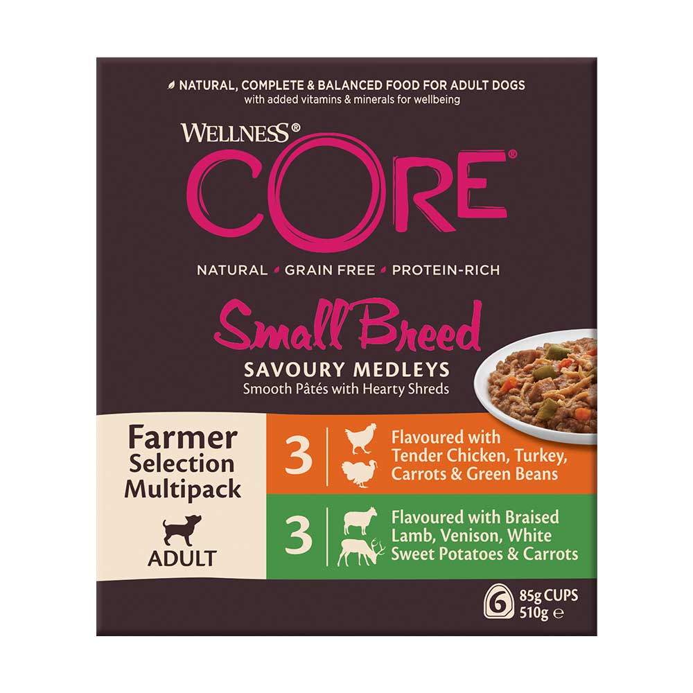 WELLNESS CORE Dog Small Breed Farmer Selection Patés, 6 Pack