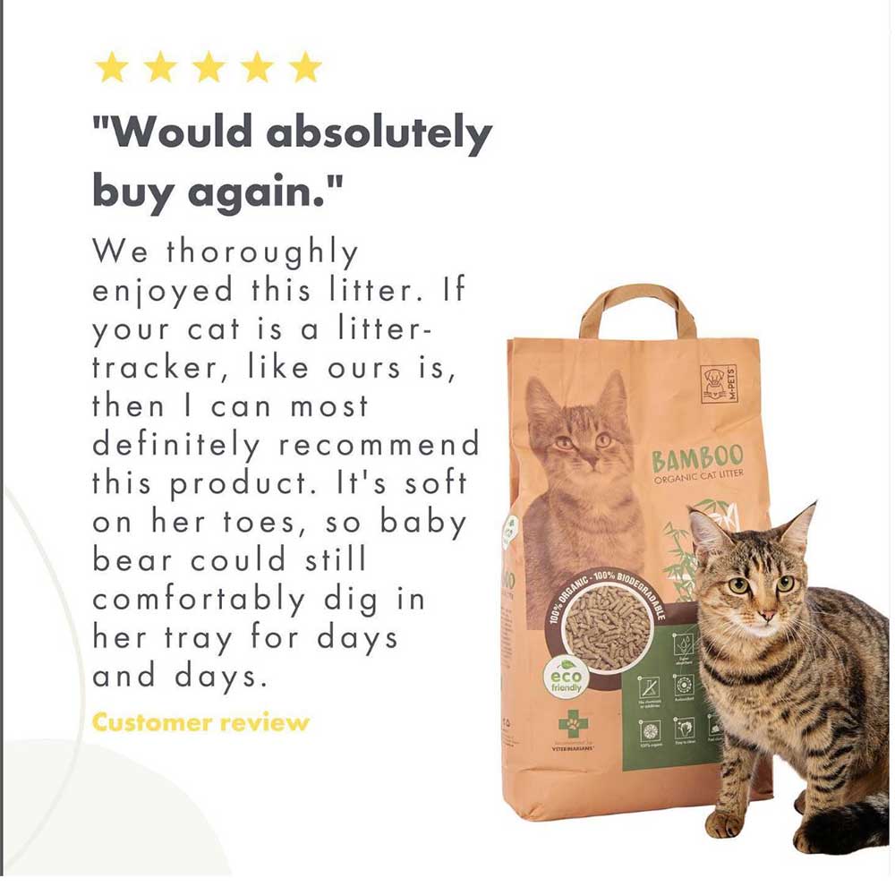 M-PETS Bamboo Organic Cat Litter, 10L