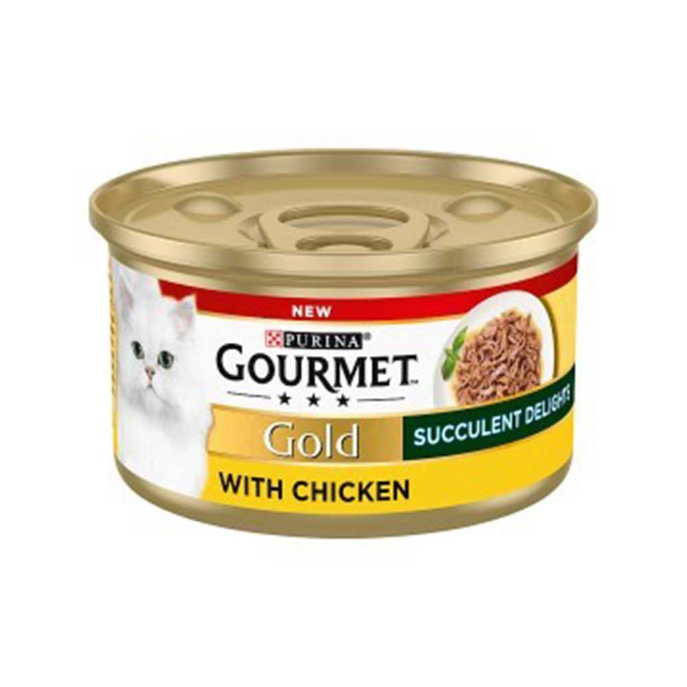 GOURMET Gold Succulent Delights Adult Wet Cat Food Chicken, 85g