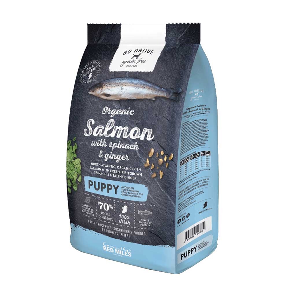 GO NATIVE Puppy Salmon Spinach & Ginger Dog Food, 12kg