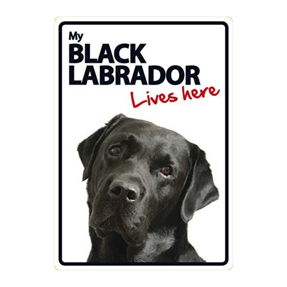 My Black Labrador Lives Here Sign