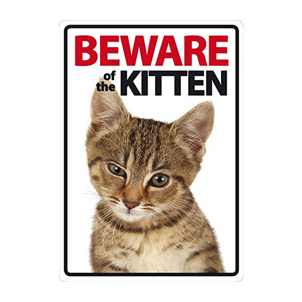Beware Of The Kitten Sign