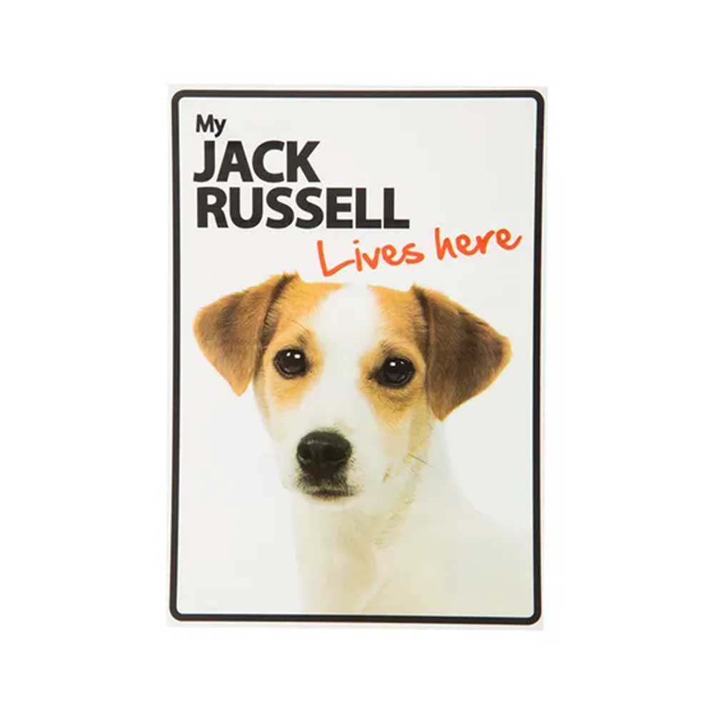 My Jack Russell Lives Here Sign