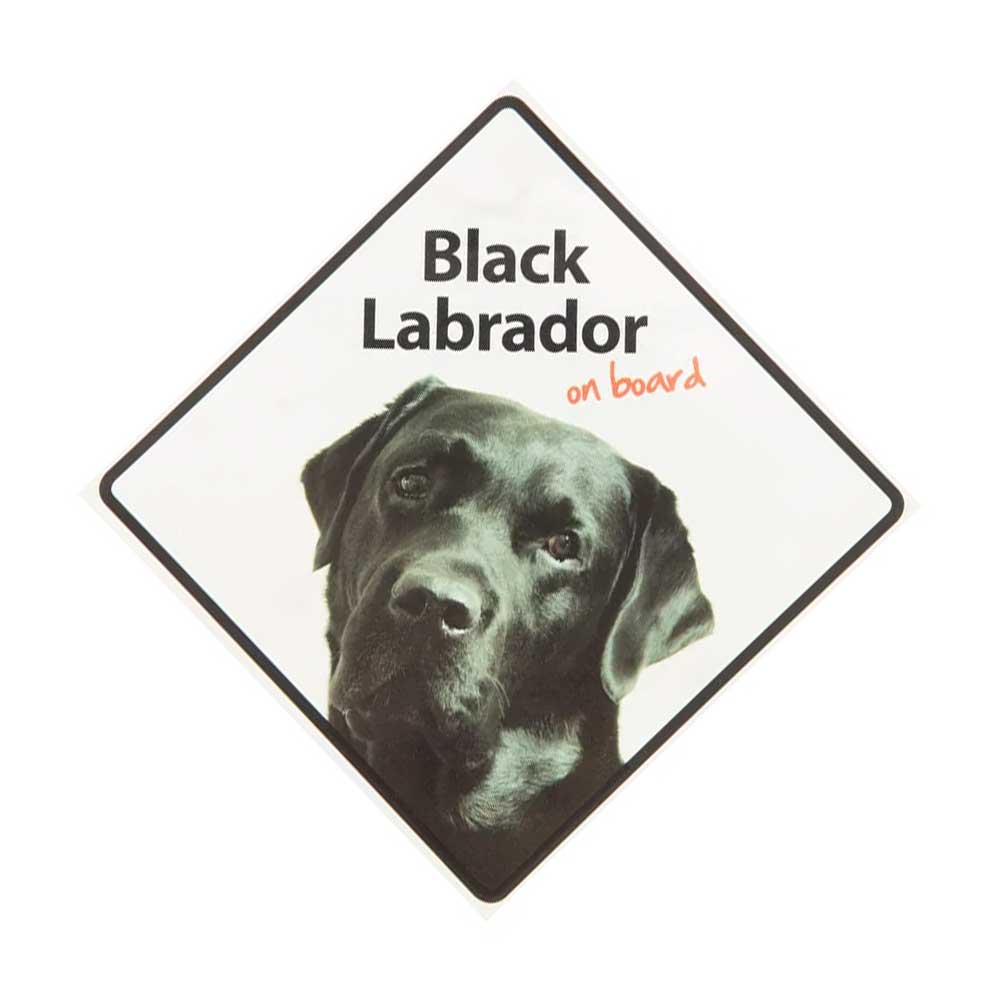 Black Labrador On Board Sign