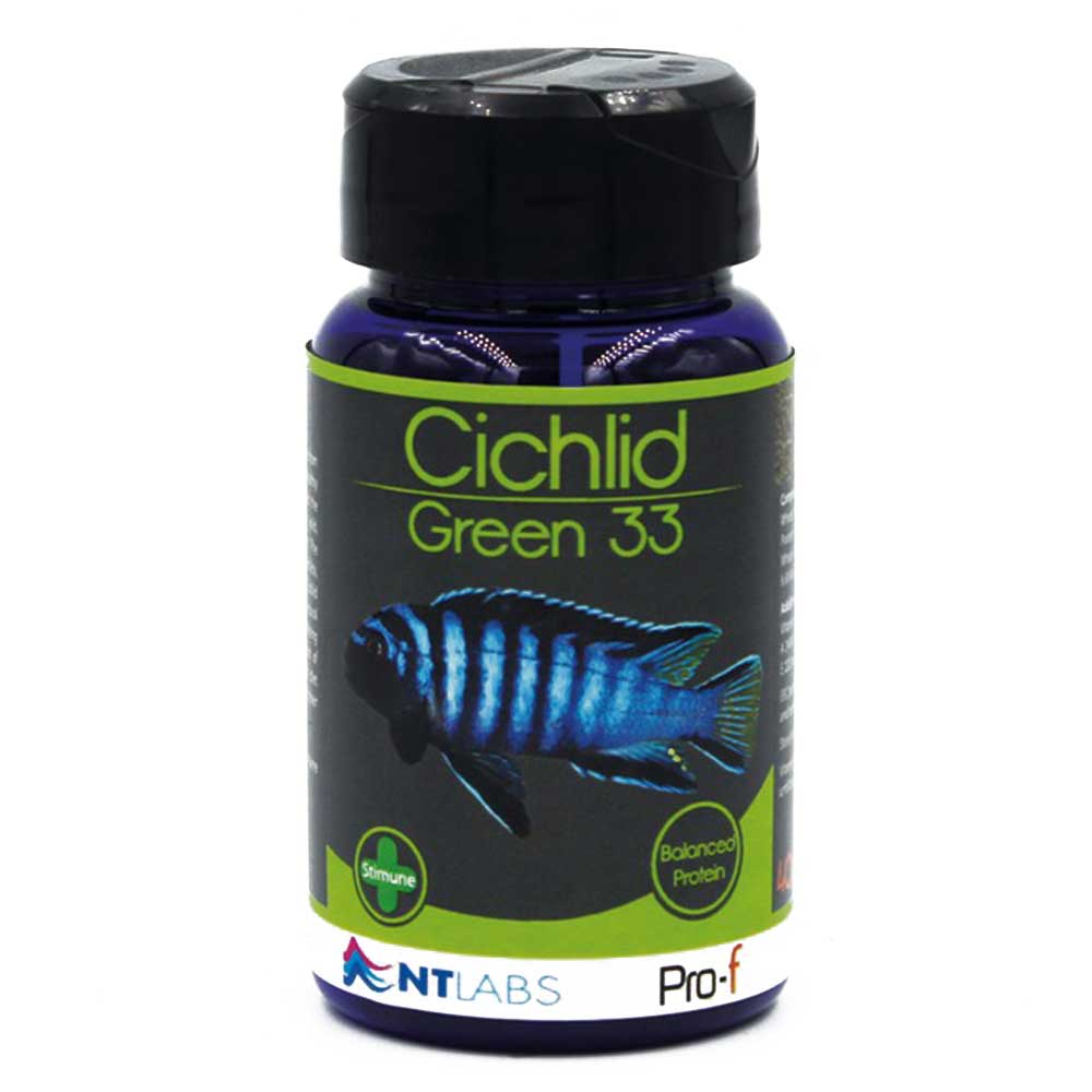 NT LABS Pro-f Cichlid Green 33 Sinking Granules, 40g