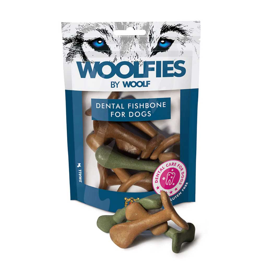 WOOLFIES Small Dental Fishbones for Dogs