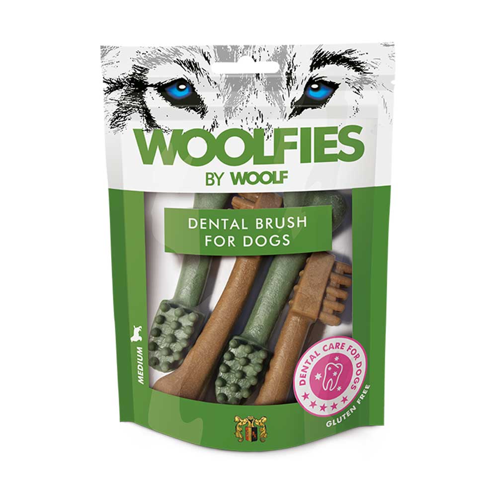 WOOLFIES Medium Dental Brush for Dogs