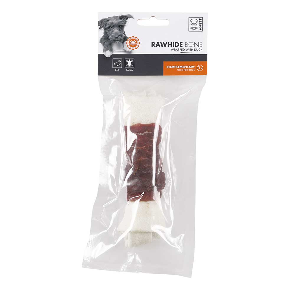 M-PETS Rawhide Bone with Duck