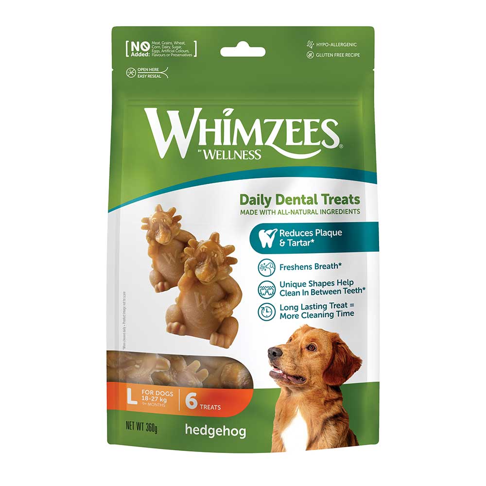 WHIMZEES Hedgehog Dog Treats, Large 6 Pack