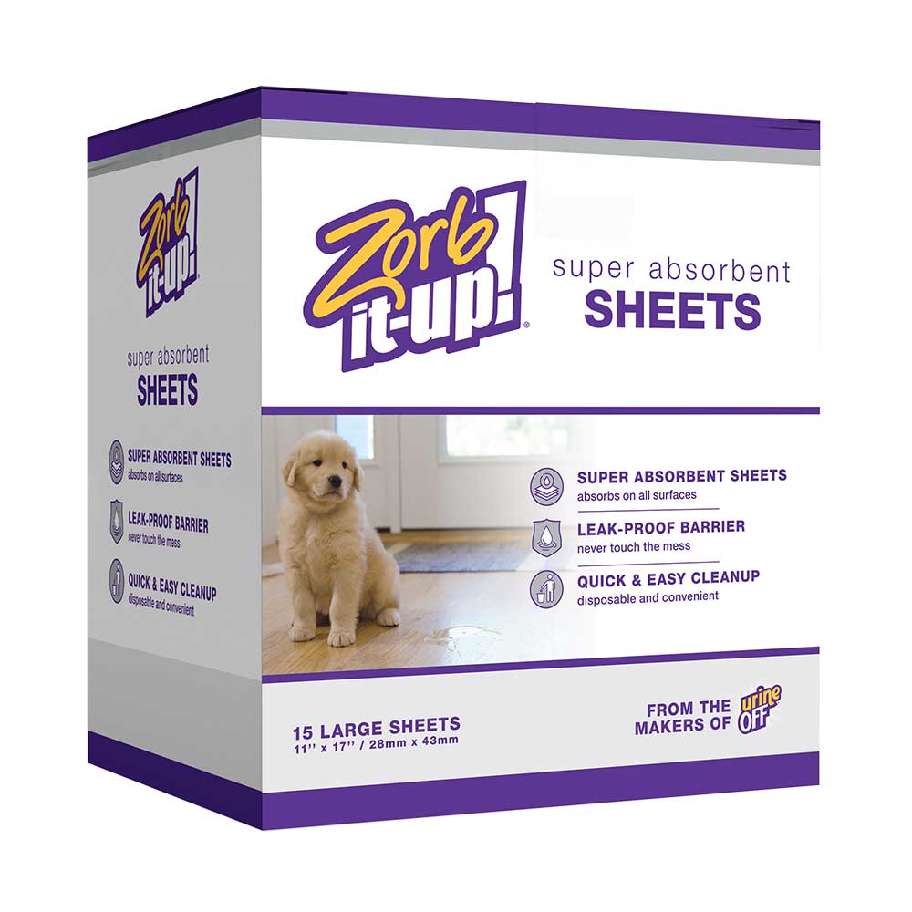 Urine Off Zorb It Up Sheets, 15 Pack