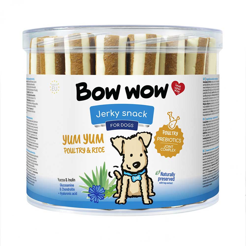 Bow Wow Poultry & Liver Dog Snack, Single Stick
