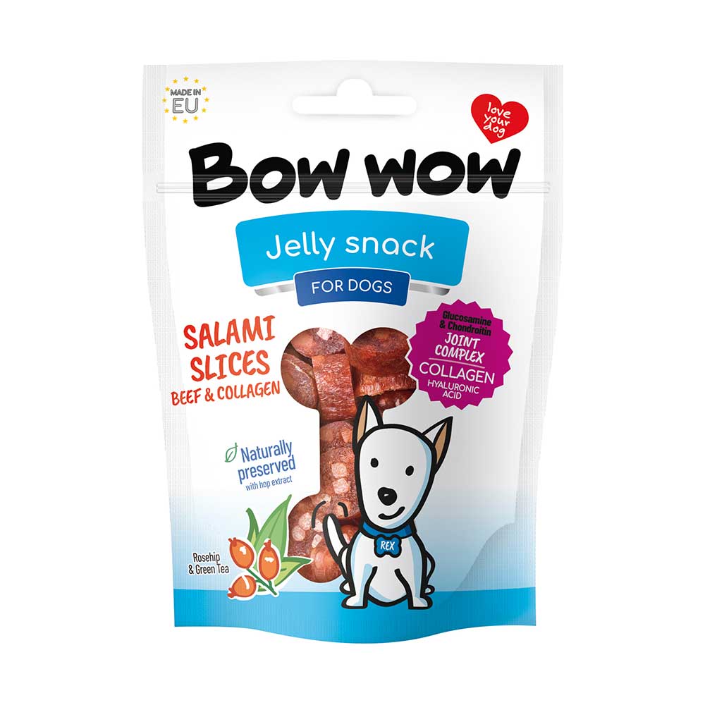 BOW WOW Beef & Collagen Slices for Dogs, 80g