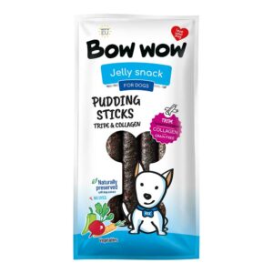 BOW WOW Tripe & Collagen Pudding Sticks for Dogs, 6 Pack