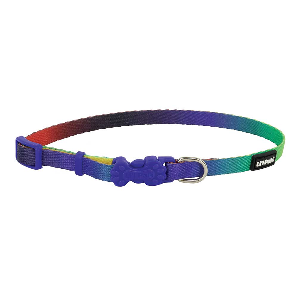 Li’l Pals Adjustable Patterned Dog Collar, Prism