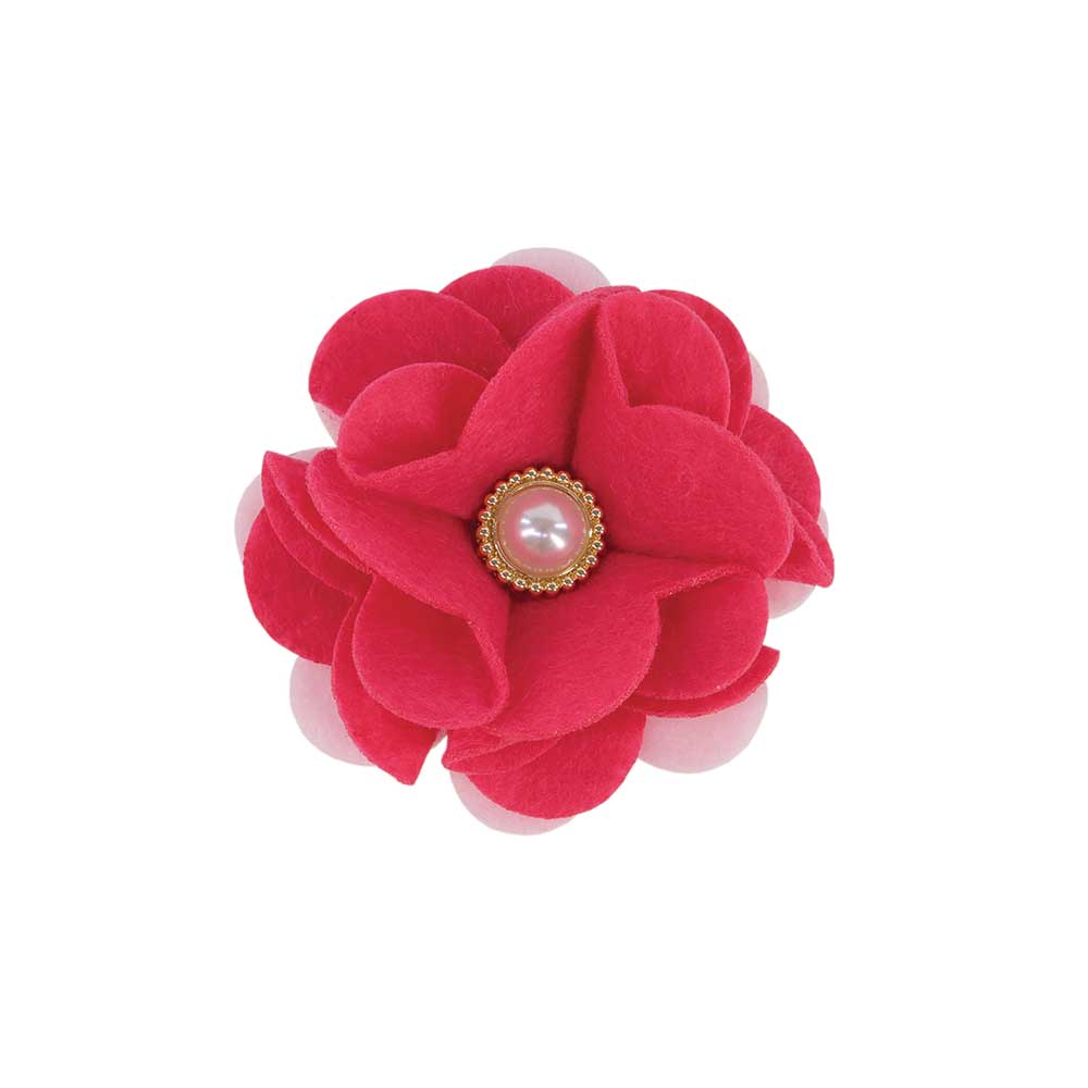 Accent Dog Collar Accessory, Pink Flower