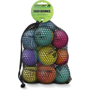 SPORTSPET High Bounce Ball, 12 Pack