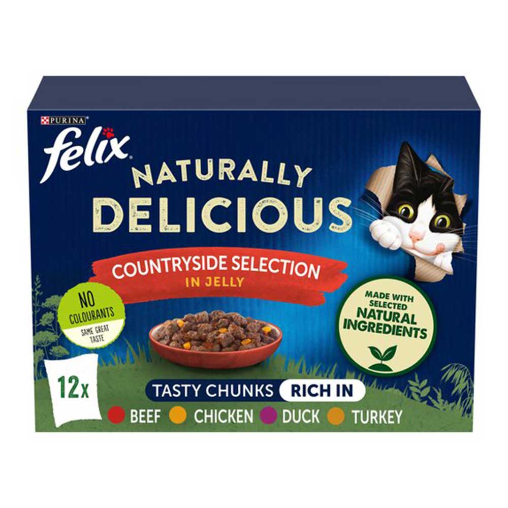 FELIX Naturally Delicious Countryside Selection in Jelly, 12x80g