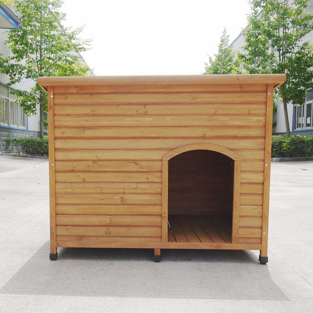 Blue Paw Flat Roof Wooden Kennel, X Large