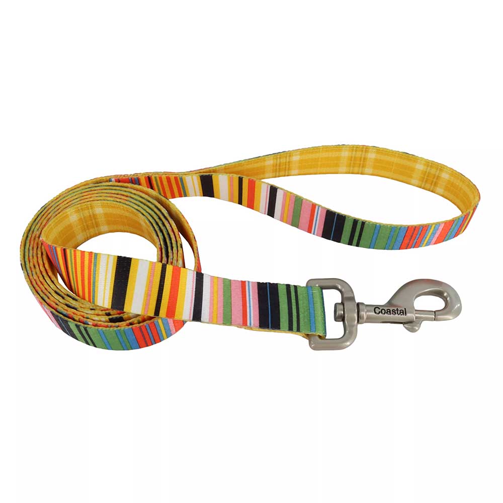 SUBLIME Reversible Dog Lead, Stripes & Gold