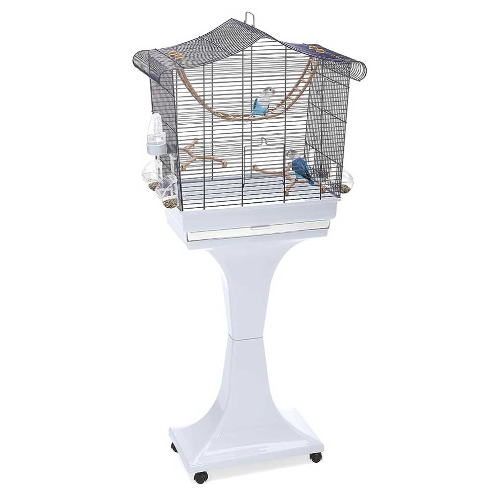 IMAC Sofia Bird Cage & Stand, Blue & White