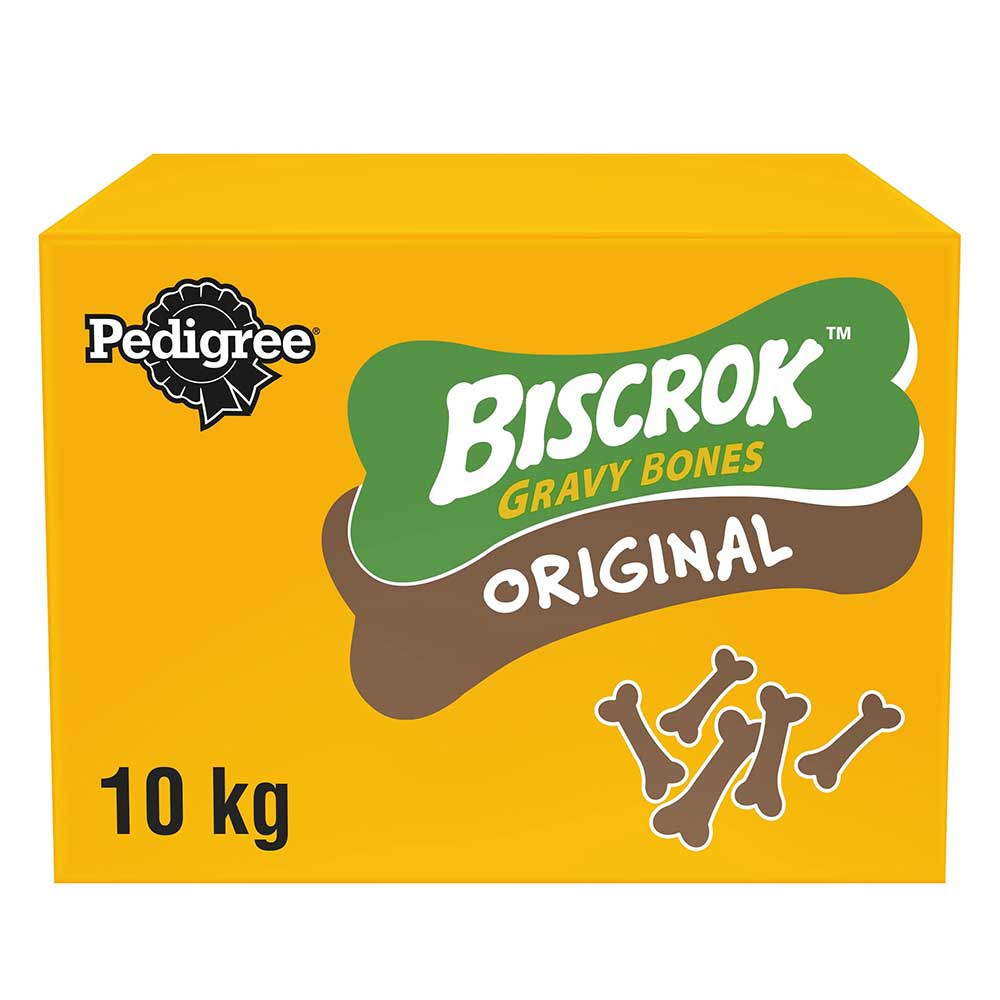PEDIGREE Biscrok Gravy Bones Biscuits Original Dog Treats, 10kg