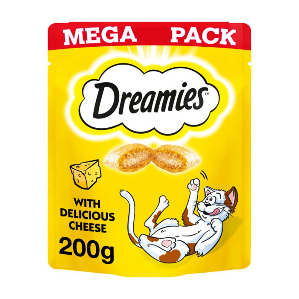 DREAMIES Cat Treats with Cheese, Megapack 200g