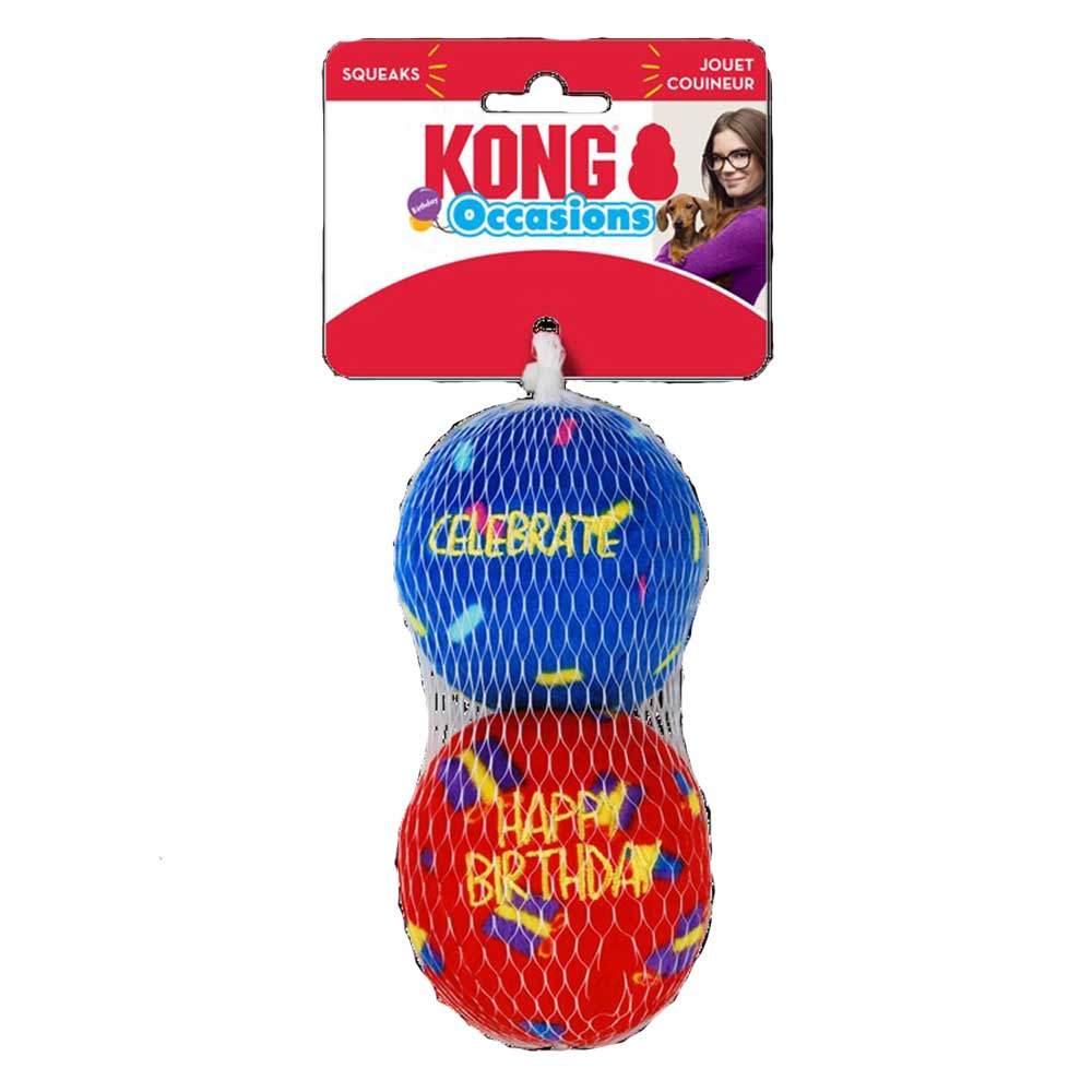 Kong Occasions Medium Birthday Ball, 2 Pack