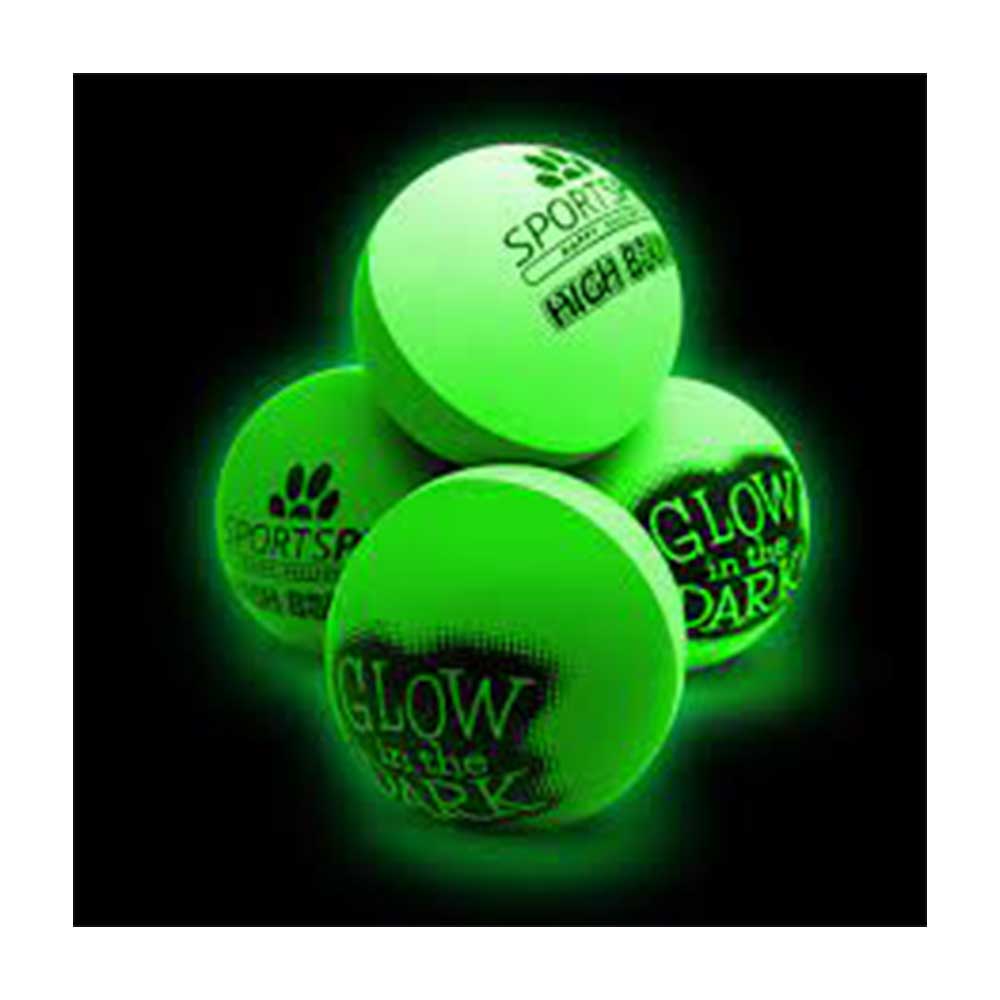 Sportspet Mini Bounce Glow In The Dark Balls, 4 Pack