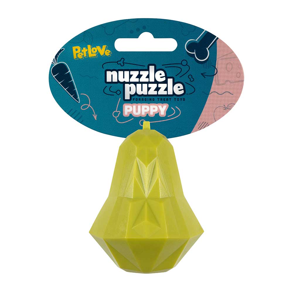 Nuzzle Puzzle Puppy Foraging Treat, Pear