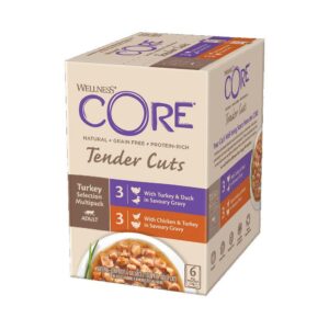 WELLNESS CORE Cat Tender Cuts Turkey Selection Multipack, 6x85g