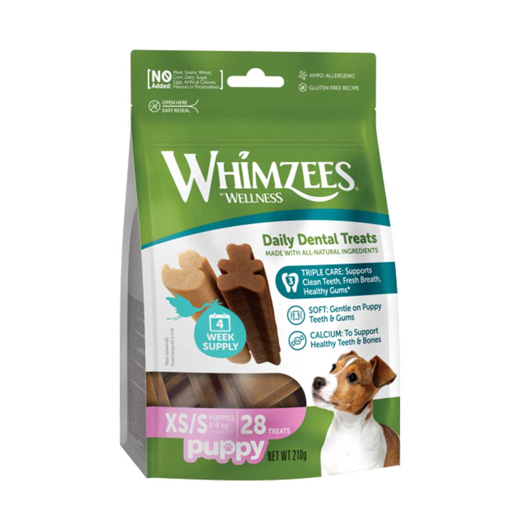 Whimzees Xs/small Puppy Dental Treats, 28 Pack