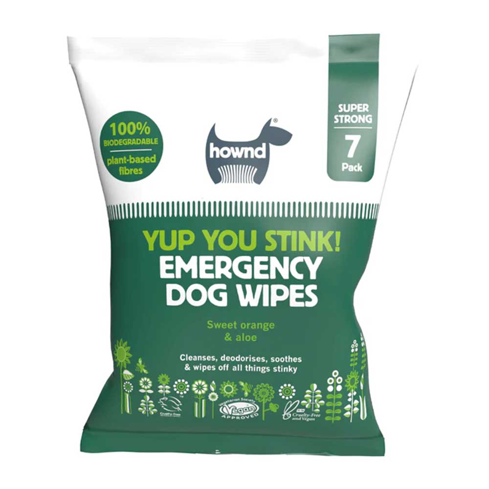 Hownd Yup You Stink! Emergency Dog Wipes, 7 Pack