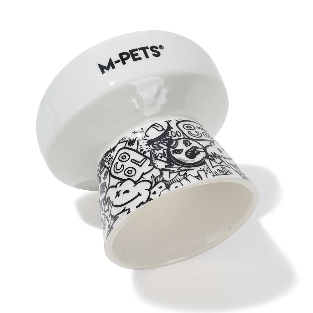M-PETS Urban Tilt’d Taised Ceramic Bowl for Cats