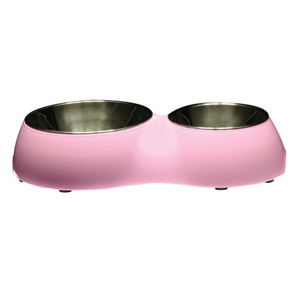 Catit Double Diner Cat Bowl, Pink