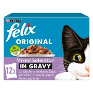 FELIX Original Mixed Selection in Gravy Pouch, 12x100g