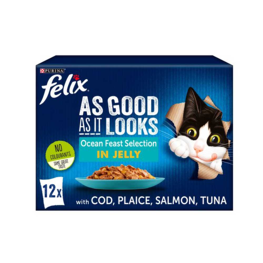 Felix Agail Ocean Feasts In Jelly, Mulitpack 12x100g