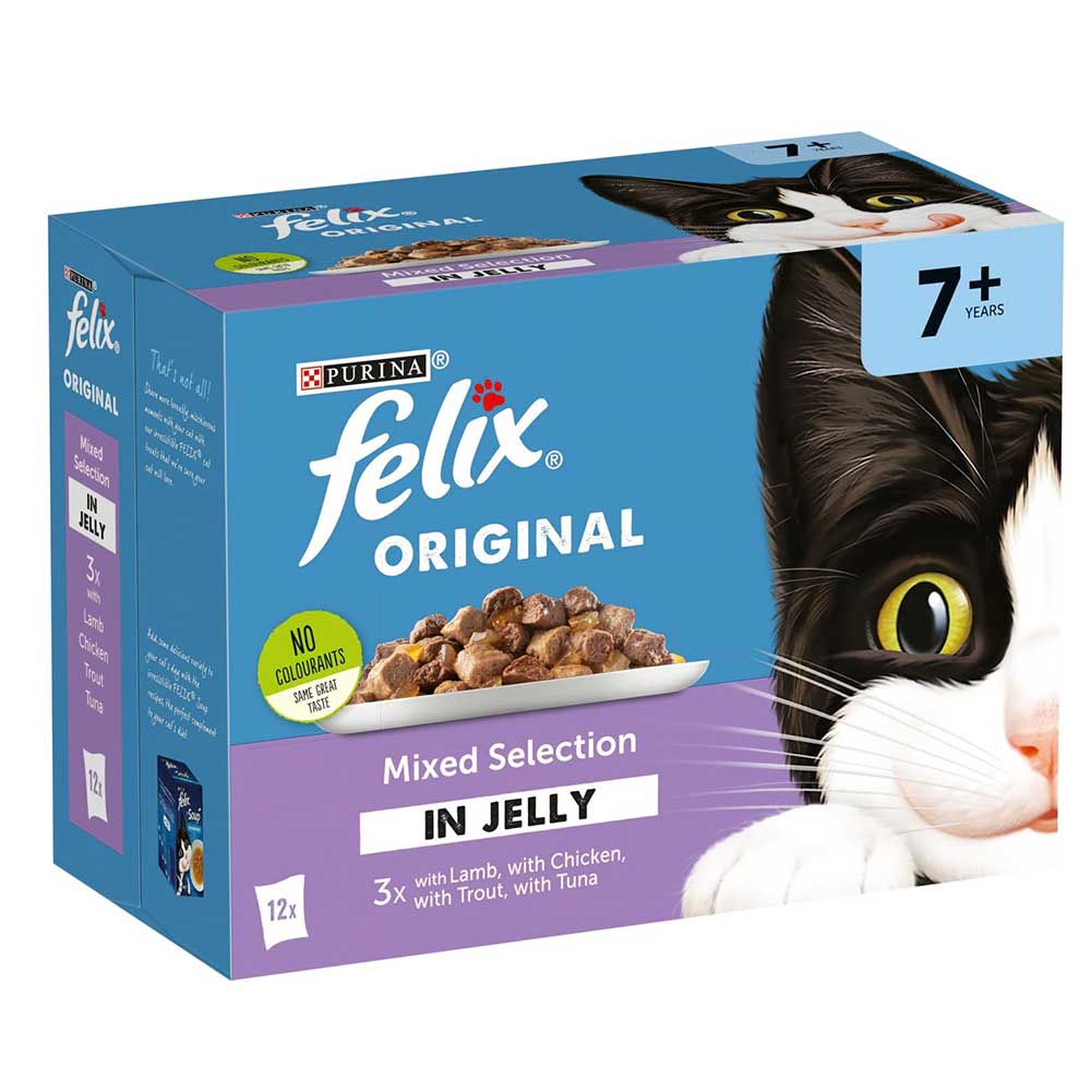 Felix Senior Mixed Selection In Jelly Pouch, 12x100g