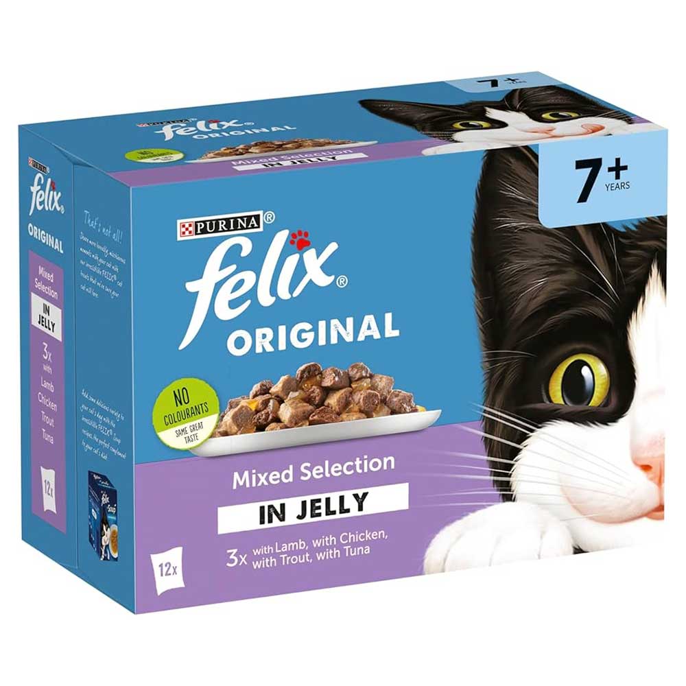 Felix Senior Mixed Selection In Jelly Pouch, 12x100g