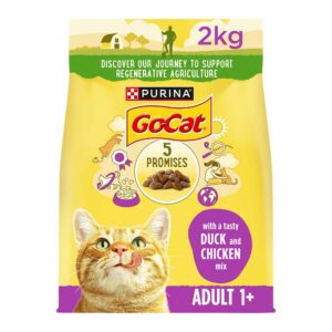 GO-CAT Duck & Chicken Adult Cat Food, 2kg