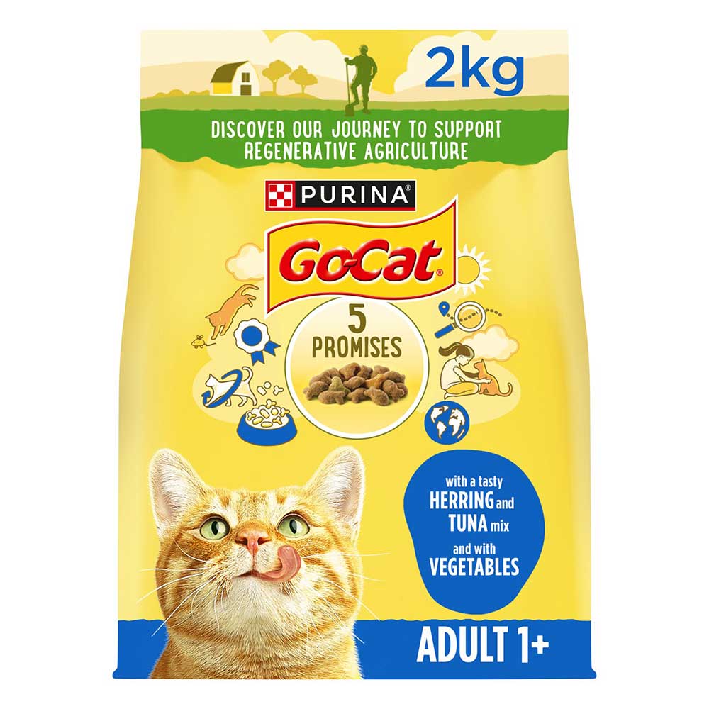 Go Cat Herring Tuna & Veg Adult Cat Food, 2kg