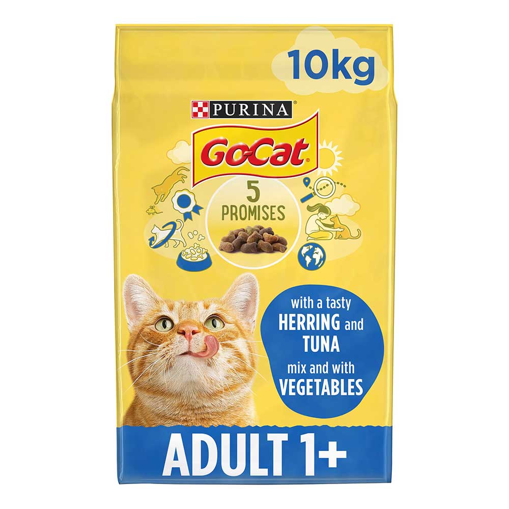 Go Cat Herring Tuna & Veg Adult Cat Food, 10kg