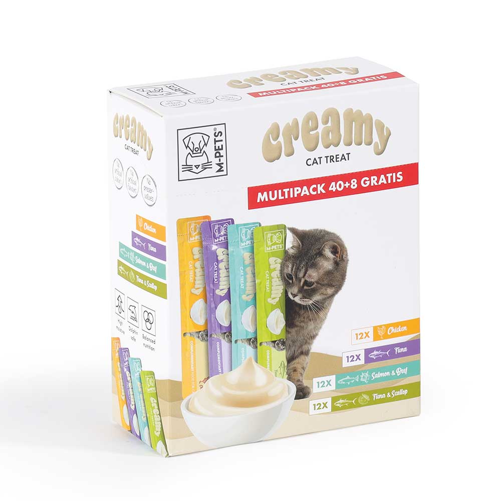 M-PETS Creamy Cat Treats Mixed Multipack, 40+8 Free