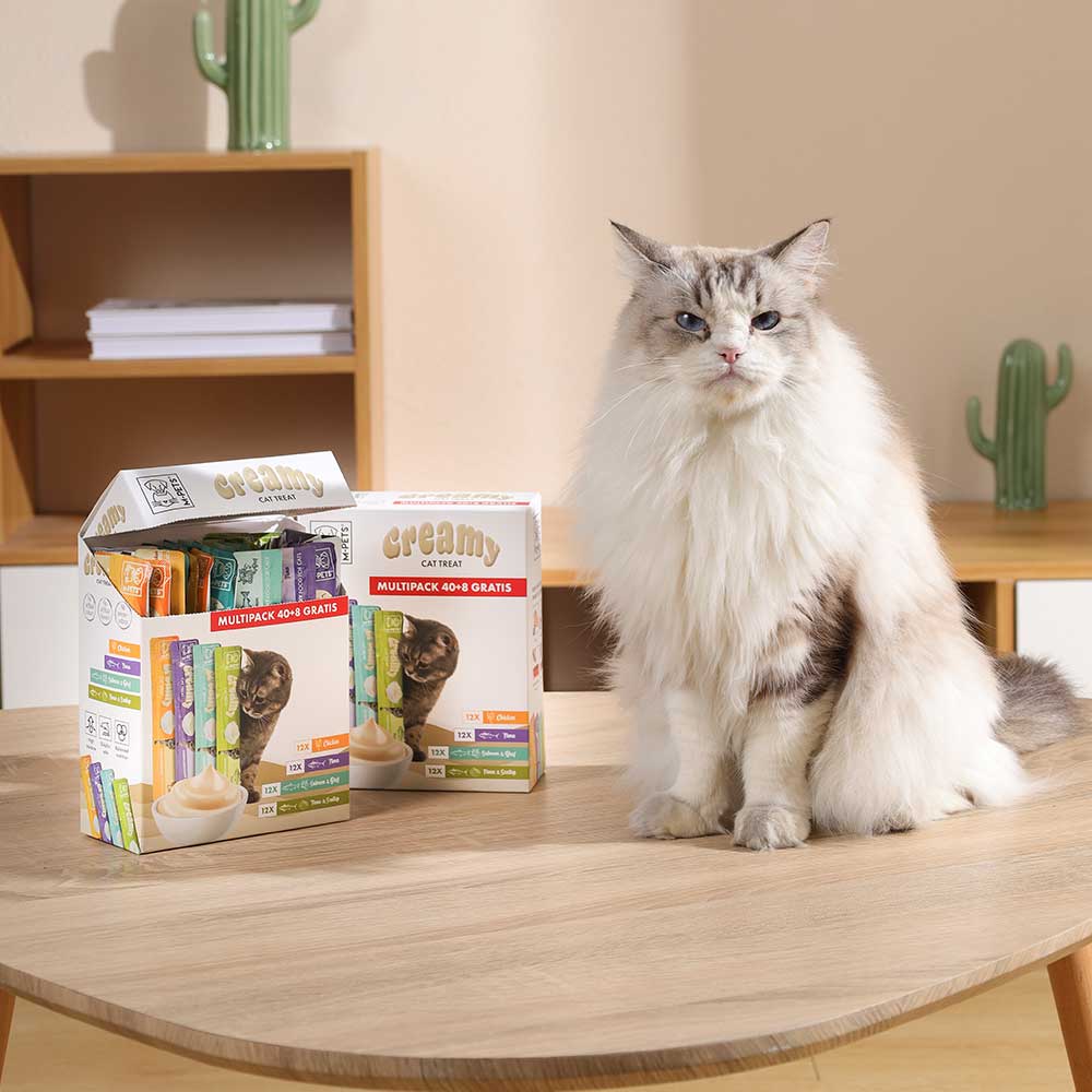 M-PETS Creamy Cat Treats Fish Mix Multipack, 40+8 Free