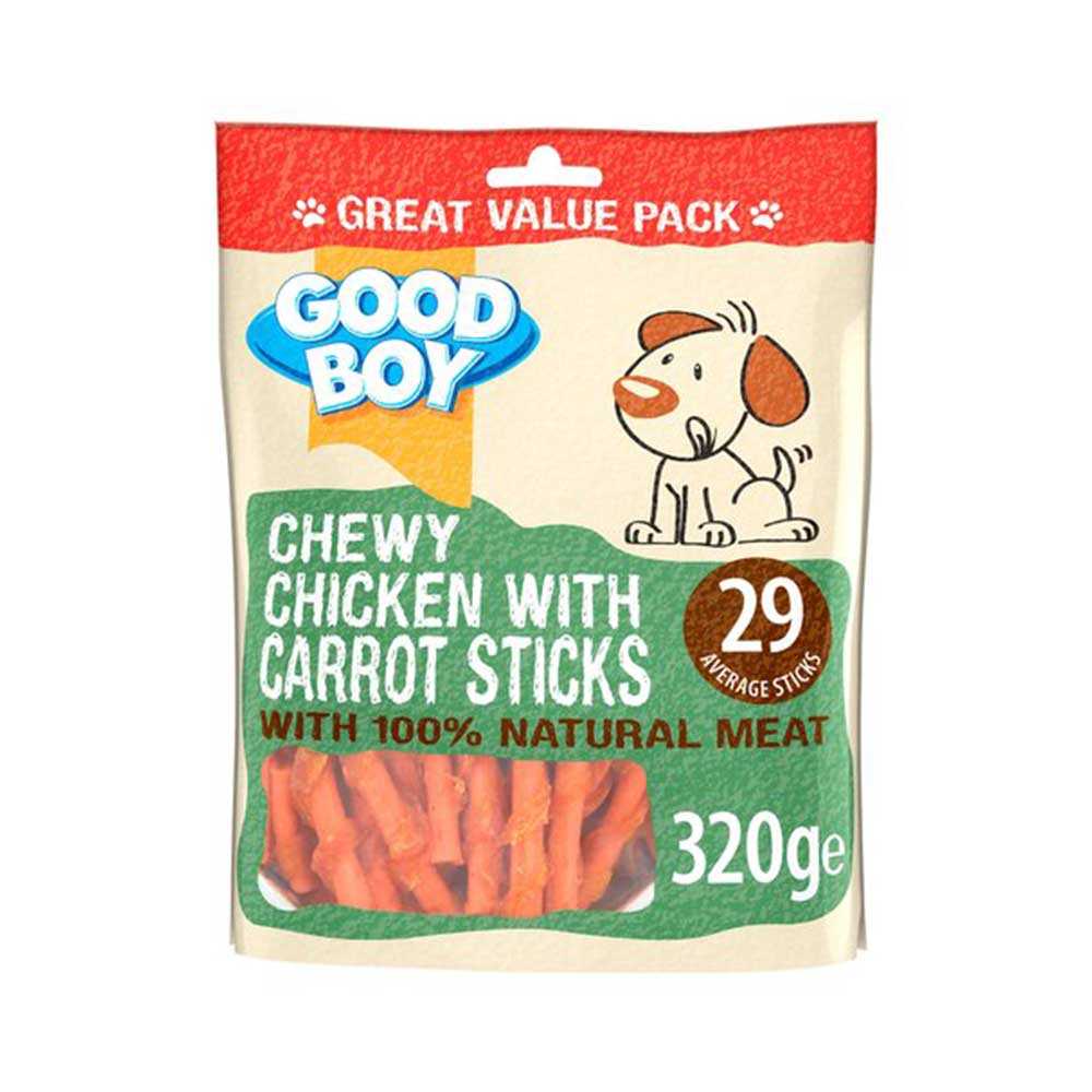 GOOD BOY Chewy Chicken & Carrot Sticks, 320g