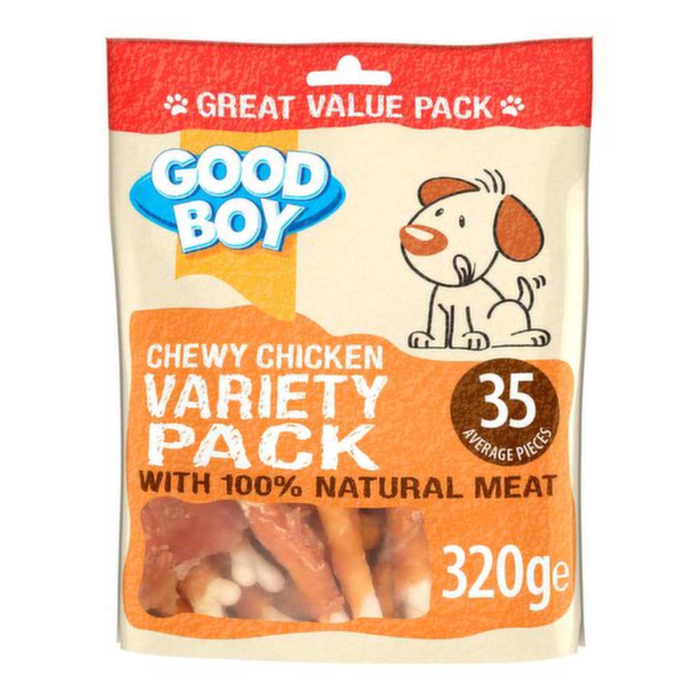 GOOD BOY Chewy Chicken Variety Pack, 320g
