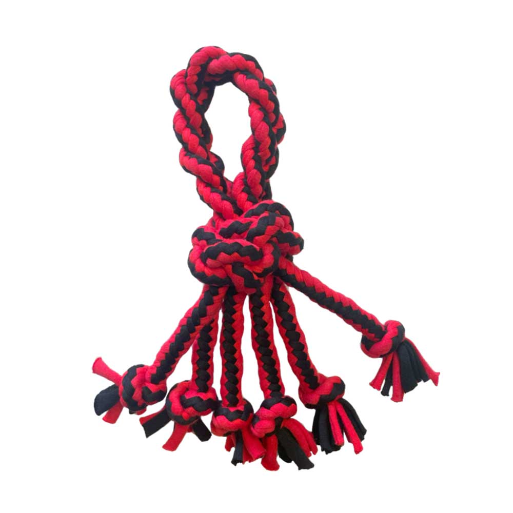 Happy Pet Nuts For Knots Multi Tugger, Red & Black